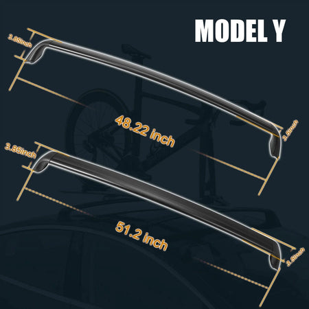 Model 3/Y/Highland 3 Lockable Roof Rack Aluminum Cargo Cross Bars (Set of 2)