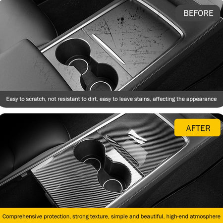 Center Console Real Carbon Fiber For 2017-2024 Tesla Model 3/ Y