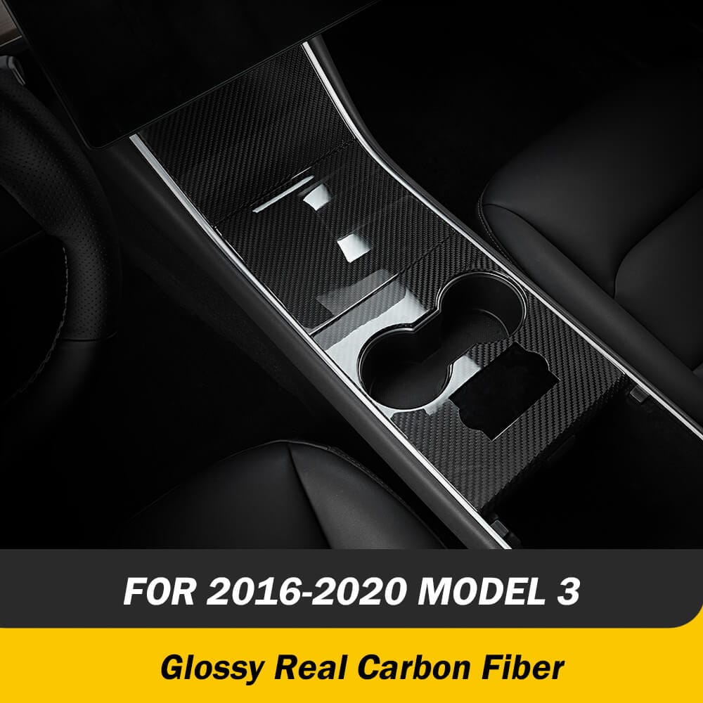 Center Console Real Carbon Fiber For 2017-2024 Tesla Model 3/ Y