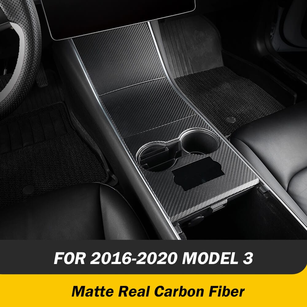 Center Console Real Carbon Fiber For 2017-2024 Tesla Model 3/ Y