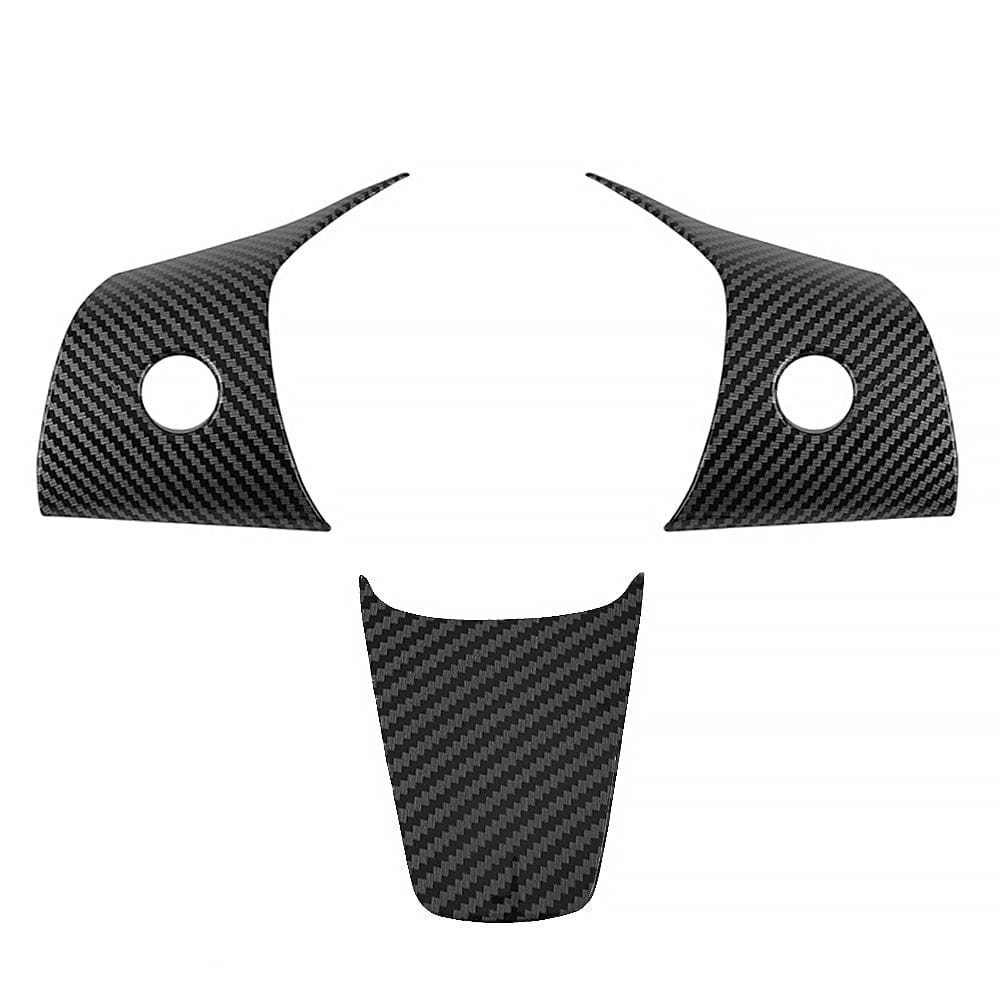 Model 3/ Y Real Carbon Fiber Steering Wheel Cover Overlay