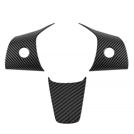 Model 3/ Y Real Carbon Fiber Steering Wheel Cover Overlay