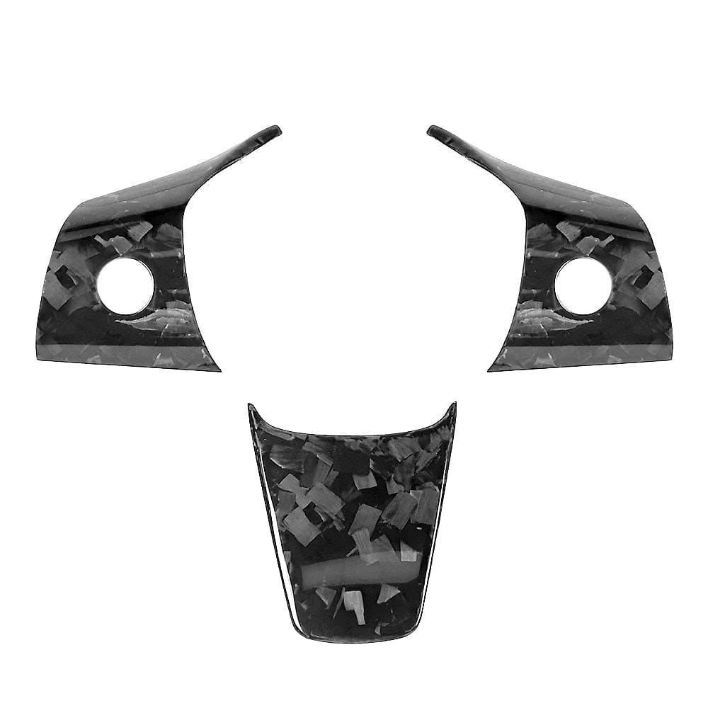 Model 3/ Y Real Carbon Fiber Steering Wheel Cover Overlay