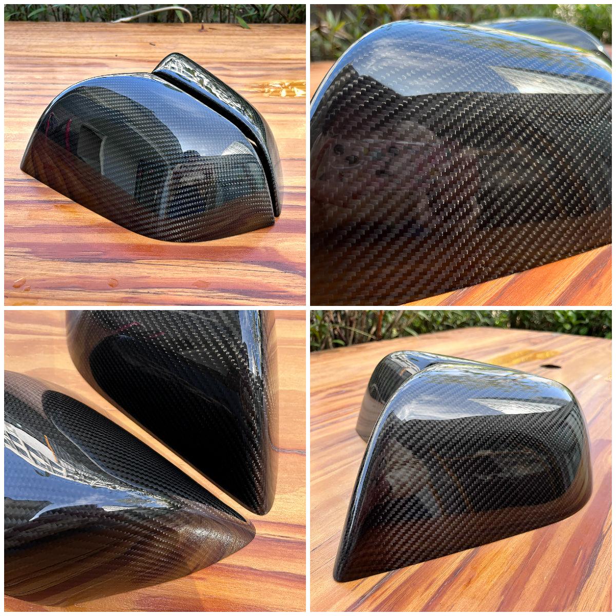 Real Carbon Fiber Mirror Overlays (1 pair) For Model 3 & Y Highland