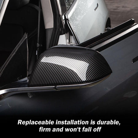 Real Carbon Fiber Mirror Overlays (1 pair) For Model 3 & Y Highland