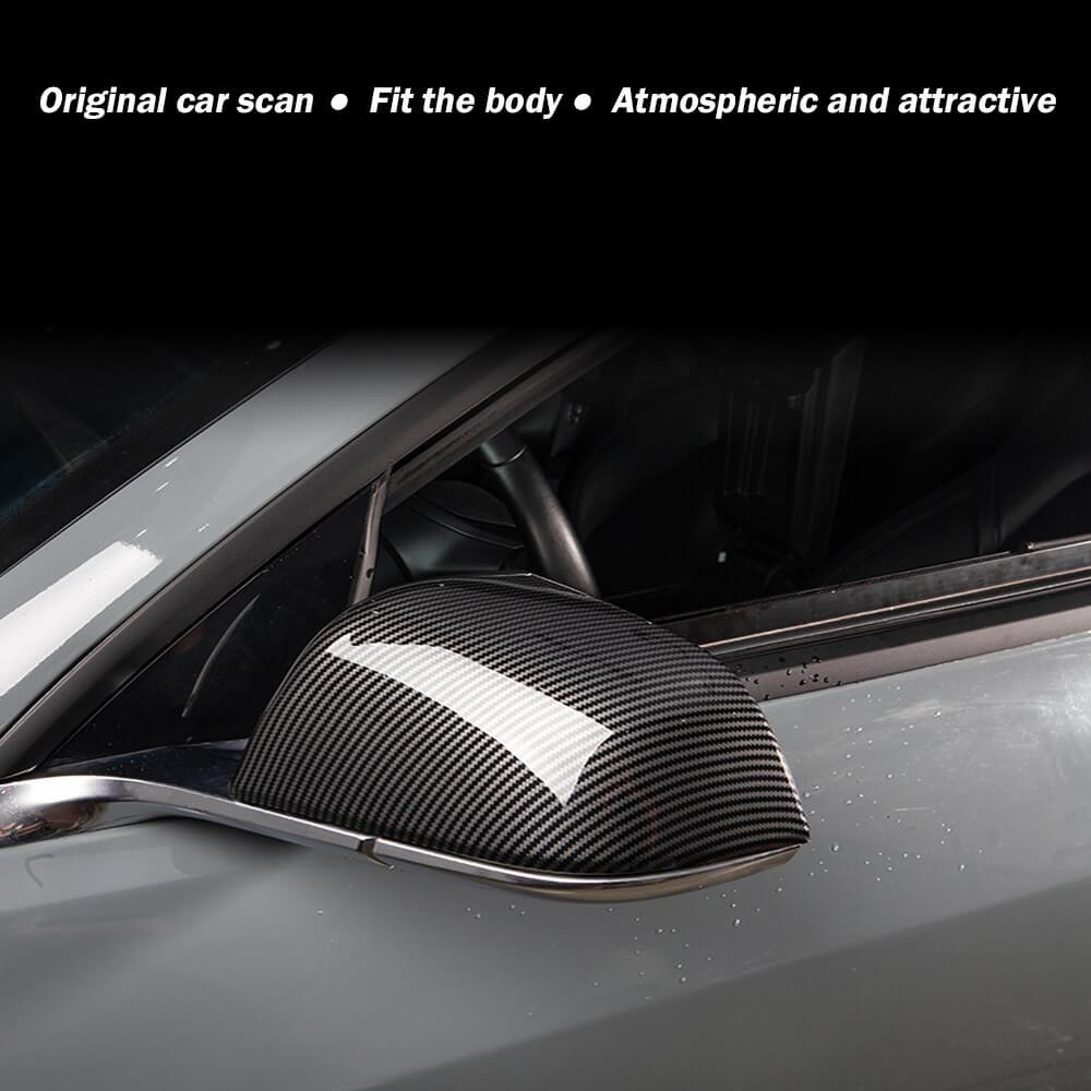 Real Carbon Fiber Mirror Overlays (1 pair) For Model 3 & Y Highland