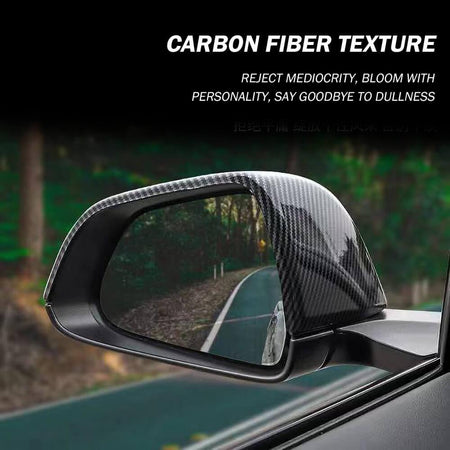 Real Carbon Fiber Mirror Overlays (1 pair) For Model 3 & Y Highland