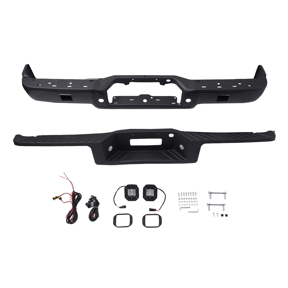 Rear Bumper Assembly Fit For Ford F150 04-06 Fleetside w/ Light w/o Sensor Hole