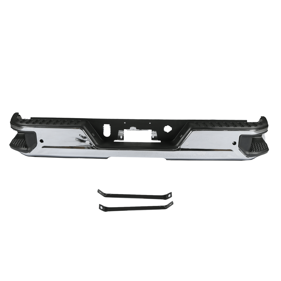 Rear Bumper Assembly w/o Dual Exhuast Fit For Chevy Silverado GMC Sierra 19-23