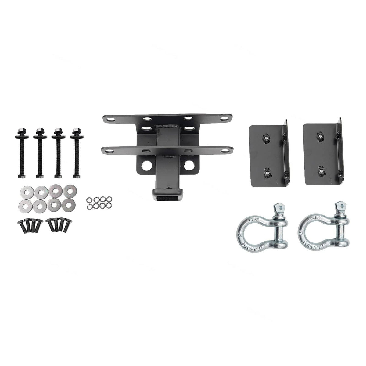 Rear Bumper W/Winch Plate 2 LED Light Hitch Fit For Jeep Wrangler JK 07-18 Steel