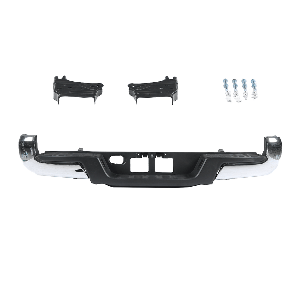 Rear Step Bumper Assembly Chrome W/O Sensor Hole Fit For Toyota Tacoma  16-2023