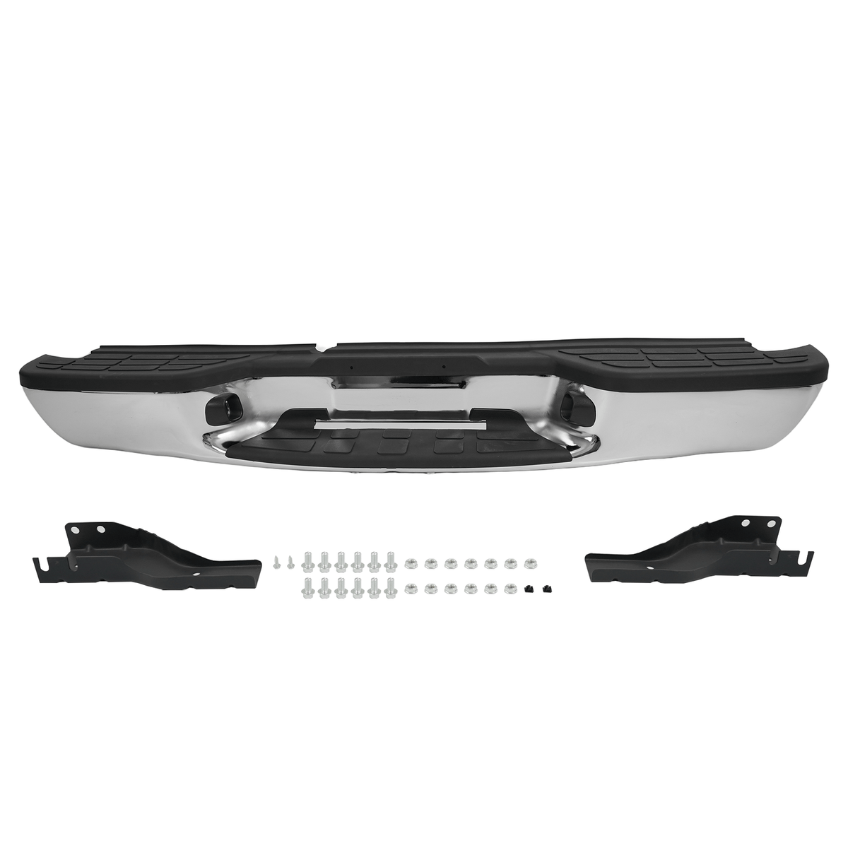 Rear Step Bumper W/O Sensor Holes Chrome Fit for Chevy S10 GMC Sonoma 1998-2004