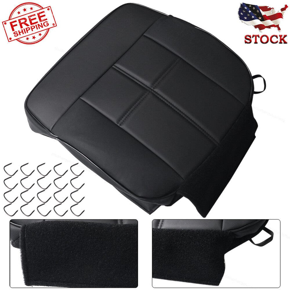 Replacement Vinyl Driver Bottom Seat Cover Fit For Lincoln Mark LT 2006-08 Black