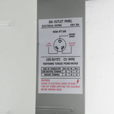 30 Amp 125 Volt RV Power Outlet Box, Enclosed Lockable Weatherproof NEMA TT-30R Outdoor Electrical Receptacle Panel, 30 Amp RV Receptacle for RV Camper Travel Trailer Motorhome Electric Car Generator