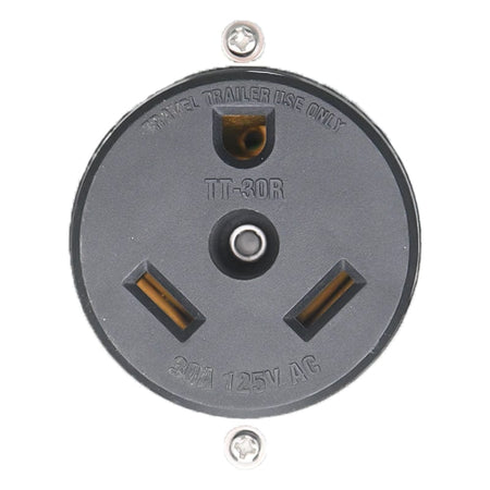 30 Amp 125 Volt RV Power Outlet Box, Enclosed Lockable Weatherproof NEMA TT-30R Outdoor Electrical Receptacle Panel, 30 Amp RV Receptacle for RV Camper Travel Trailer Motorhome Electric Car Generator