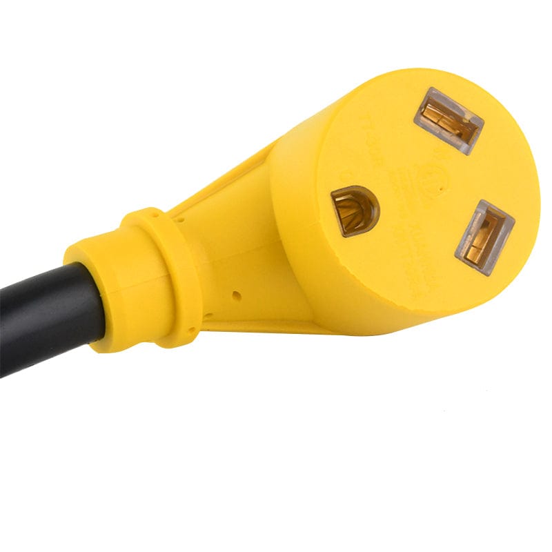 30 Amp RV Generator Adapter Cord with Grip Handle, L14-30P Twist Lock Male to TT-30R Female 12 Inch for Generator to RV Trailer Camper ETL Listed"