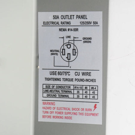 50 Amp 125/250 Volt RV Power Outlet Box, Enclosed Lockable Weatherproof NEMA 14-50R Outdoor Electrical Receptacle Panel, 50 Amp RV Receptacle for RV Camper Trailer Motorhome Electric Car Generator