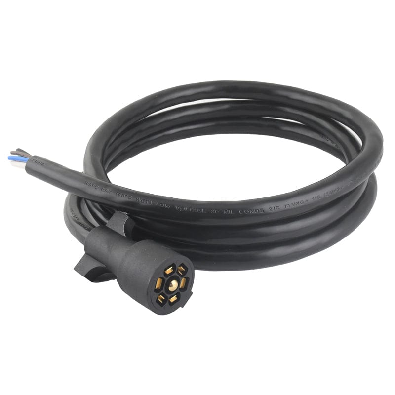 7-Way Plug Cord - RV Trailer Wiring Harness 10-14AWG