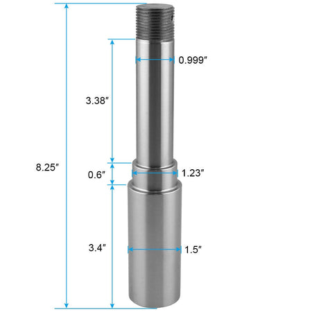 Round BT8 Trailer Spindle 1.5" Shank 2,000 lbs. Capacity 2pcs