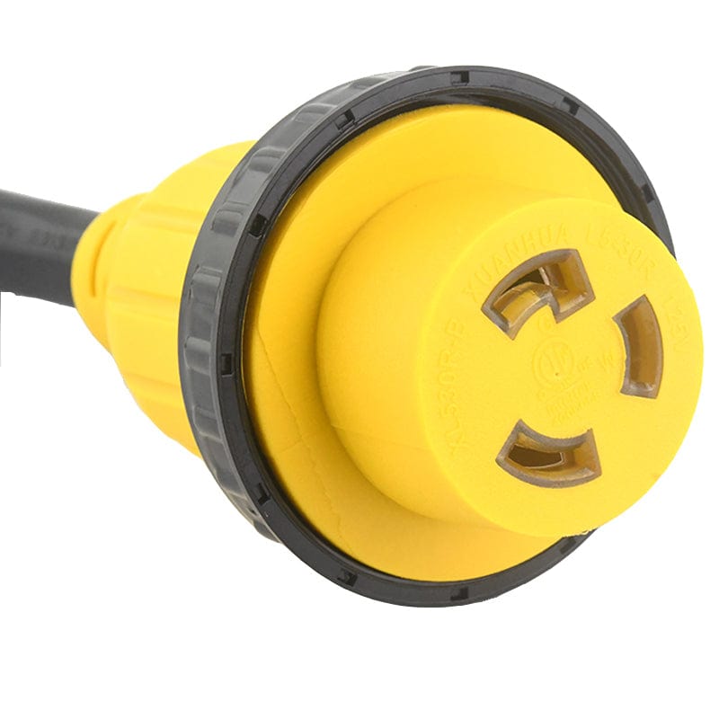 RV Adapter Plug 30 Amp to 15 Amp 110V, RV Power Adapter 15A Male to 30A Female 12" ETL Listed"