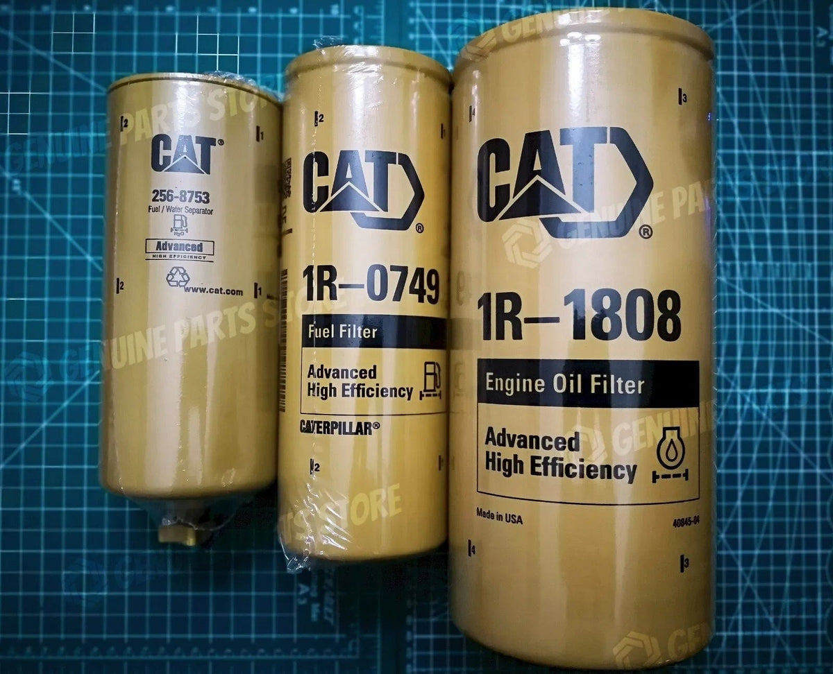 Genuine CAT Engine Filter Kit | Includes 1R-1808, 1R-0749, 256-8753 | Fits 3406, C15 Engines