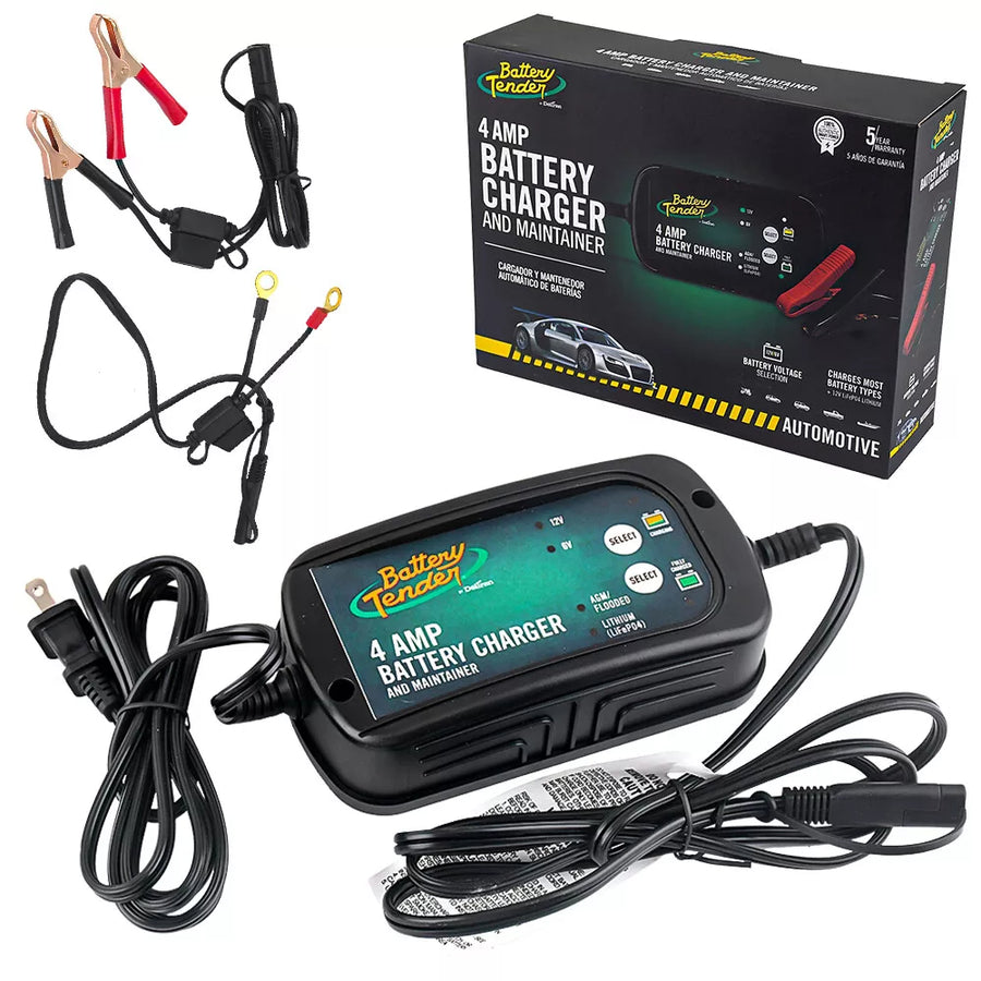 Battery Tender 4 Amp Fully Automatic Charger Car Truck Motorcycle ATV Lawnmower