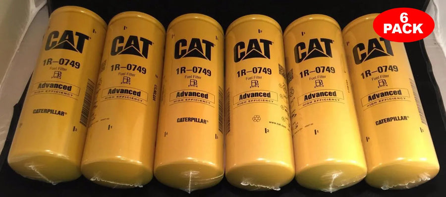 6-Pack NEW CAT 1R-0749 Fuel Filters | OEM Caterpillar 1R0749