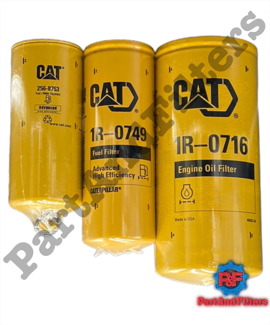 Genuine CAT Engine Oil Change Filter Kit | Includes 1R-0716, 1R-0749, 256-8753