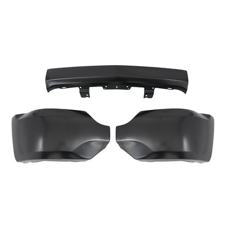Steel Front Bumper Cover Face Bar Black Fit For Chevy Silverado 1500 2016-2019