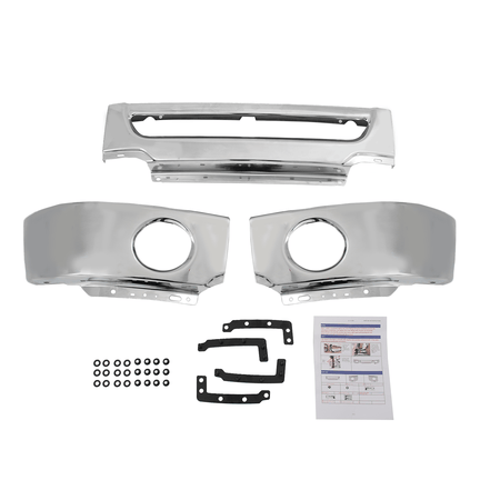 Steel Front Bumper Face Bar Fit For Ford F-150 Pickup 2006-2008 W/ Fog Holes