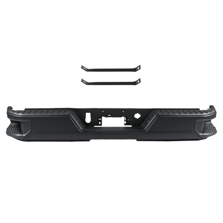 Steel Rear Bumper Assembly Fit For Silverado GMC Sierra 19-24 W/O Sensor Holes