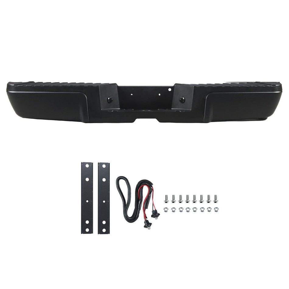 Steel Rear Step Bumper Assembly Fit For Ford F-250 Super Duty 2008-2016 Black