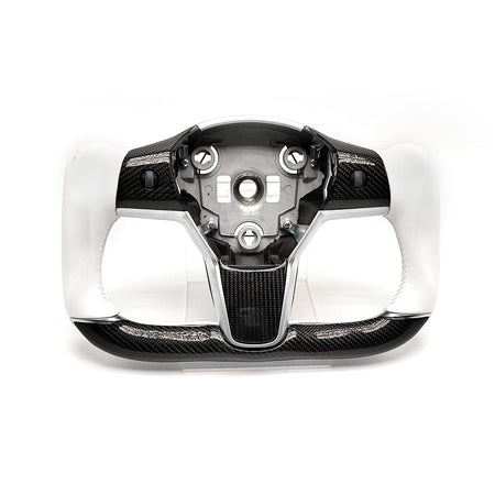 Customized Gold Forged Carbon Fiber Yoke Steering Wheel for Tesla Model 3 & Model Y Steering Wheel Upgrade | Tlyard