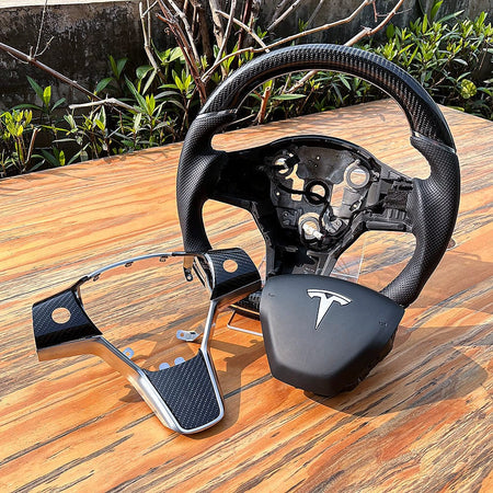 Model 3/ Y Modification Customize Round Heating Steering Wheel