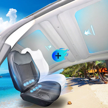 2017-2023.09 Model 3 Ventilated Cooling Seat Cover + Smart Voice Control Electric Retractable Sunshade Combo – Premium Car Cooling & Sun Protection Accessories