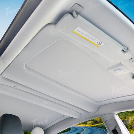 Tesla Model 3/Highland Voice Control Electric Retractable Roof Sunshade Dual-Zone UV Protection | Tlyard