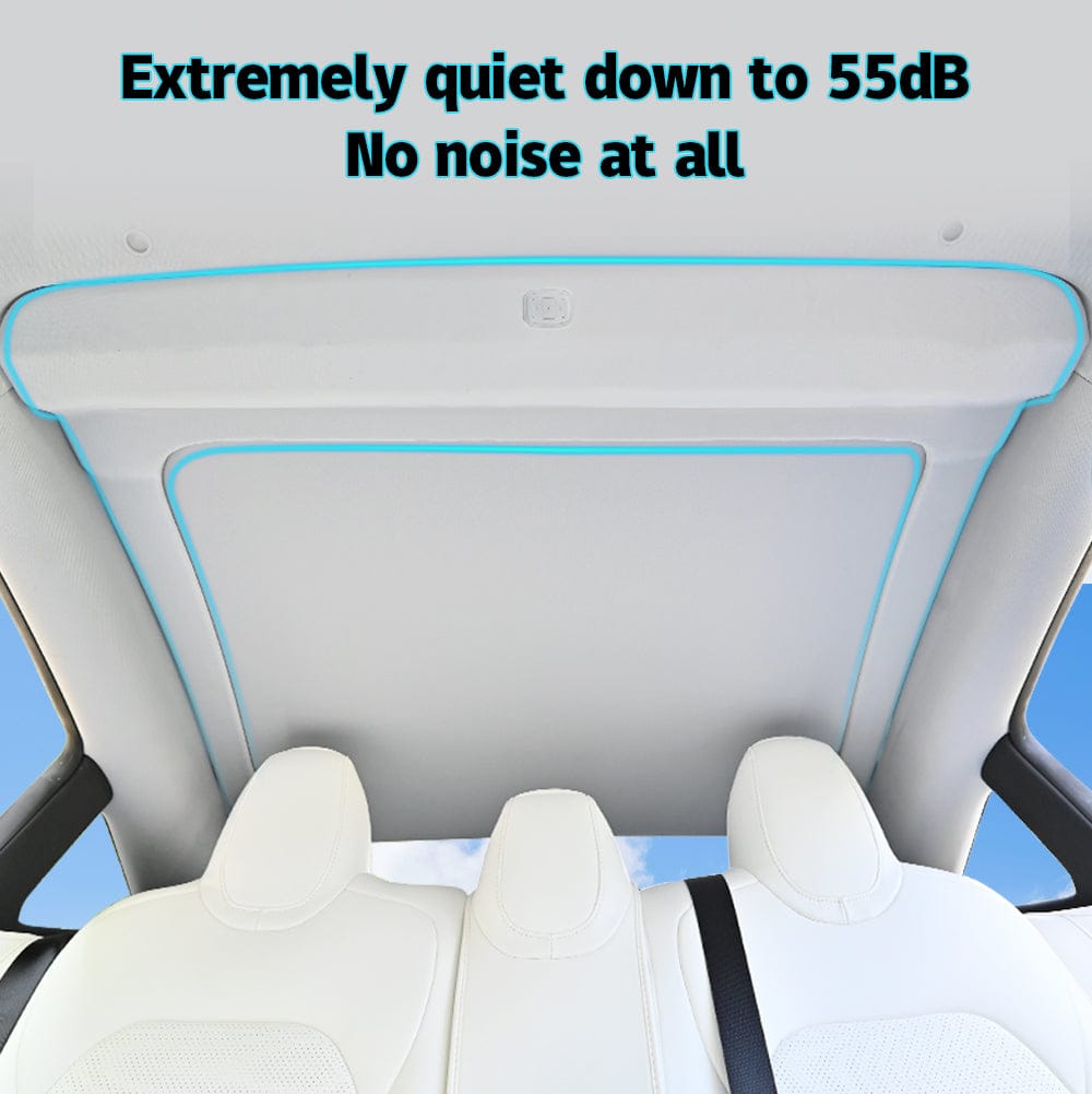 Tesla Model 3/Highland Voice Control Electric Retractable Roof Sunshade Dual-Zone UV Protection | Tlyard