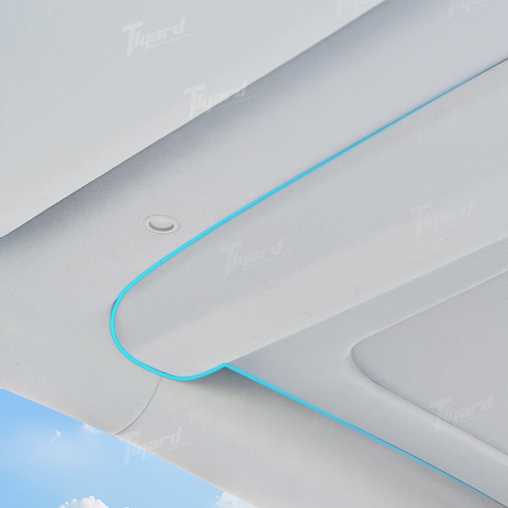 Tesla Model 3/Highland Voice Control Electric Retractable Roof Sunshade Dual-Zone UV Protection | Tlyard