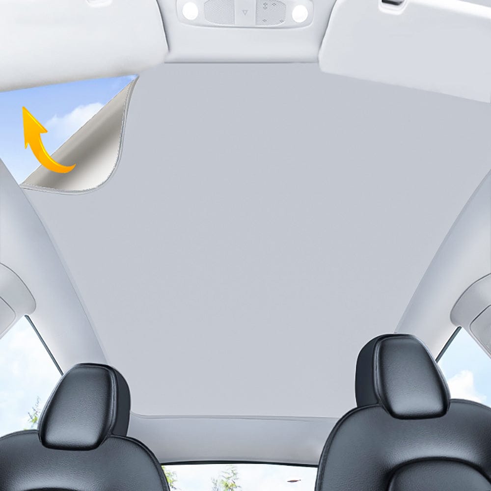 Tesla Model 3/Y Summer Combo: Electrostatic Sunshade + Cool Ventilated Seat Covers – Beat the Heat!