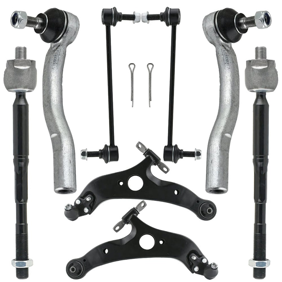 Toyota Sienna Front Control Arms Tie Rods Kit 2004-2010 AWD/FWD Suspension Set
