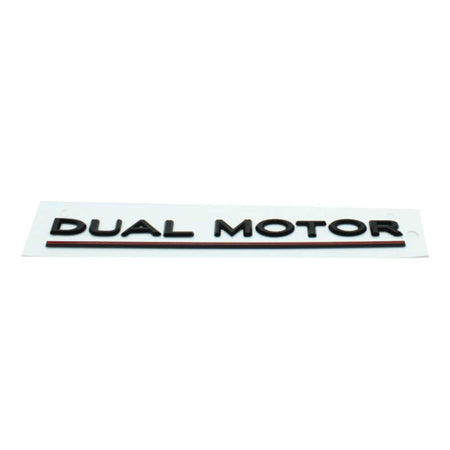 Tesla DUAL MOTOR Matte Black Emblem for Model 3 & Y Rear Trunk Badge