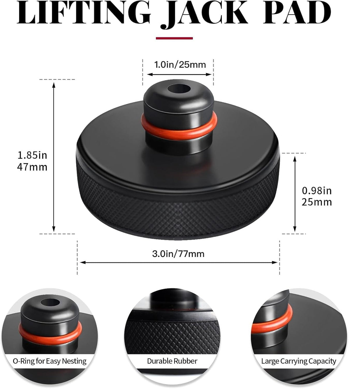 Tesla Model 3/S/X/Y Lifting Jack Pad 2013-2026 (4 Pucks with Case)
