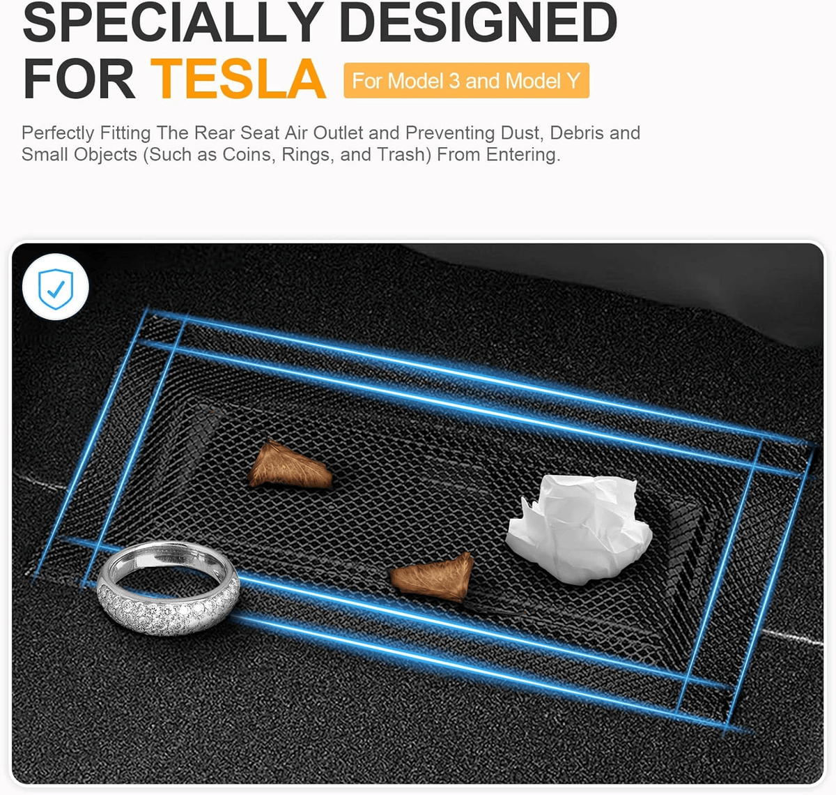 Tesla Model 3 & Y Backseat Air Vent Cover (2-Pack)