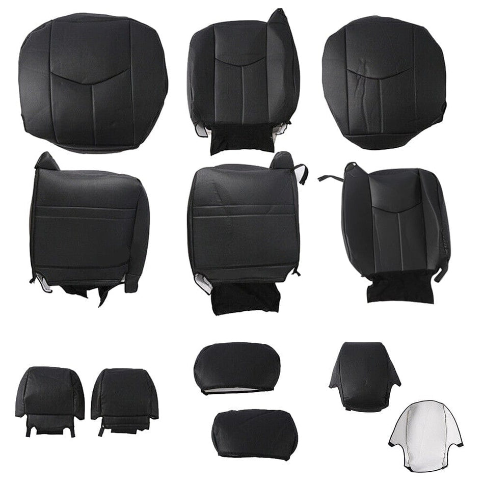 Vinyl Seat Covers Full Set Fit For Chevy Silverado 1500 Extended Cab 99-04 05 06