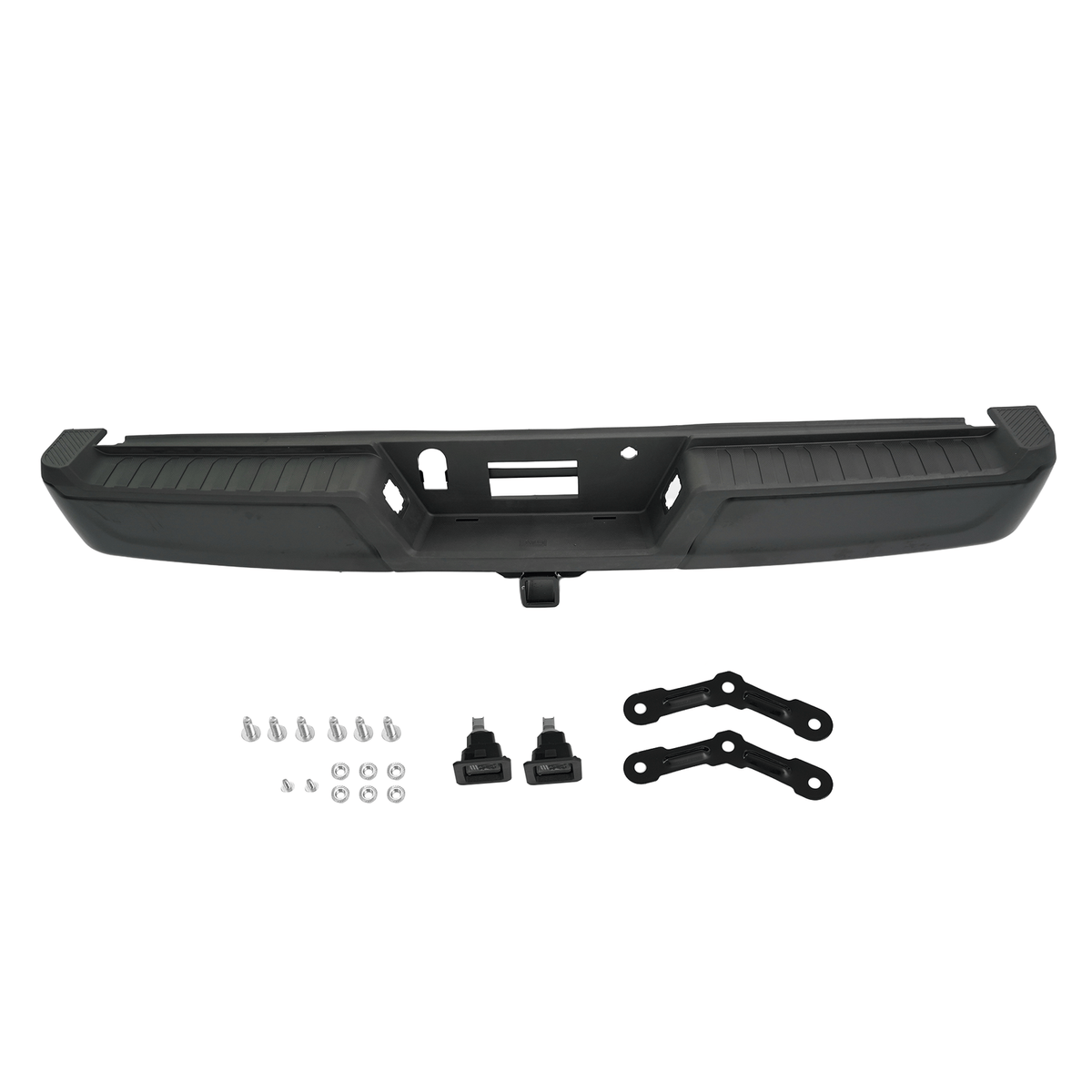 W/o Sensor Holes Fit For Ford F-150 2021 2022 2023 Rear Bumper Assembly Black