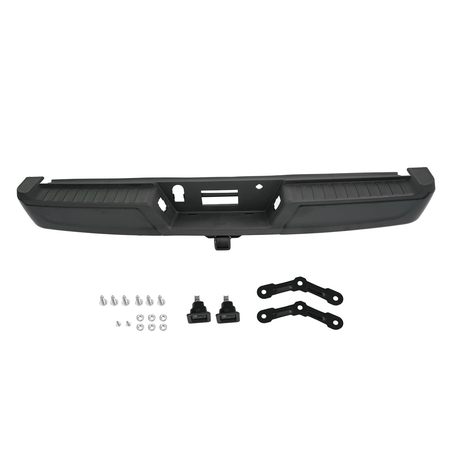 W/o Sensor Holes Fit For Ford F-150 2021 2022 2023 Rear Bumper Assembly Black