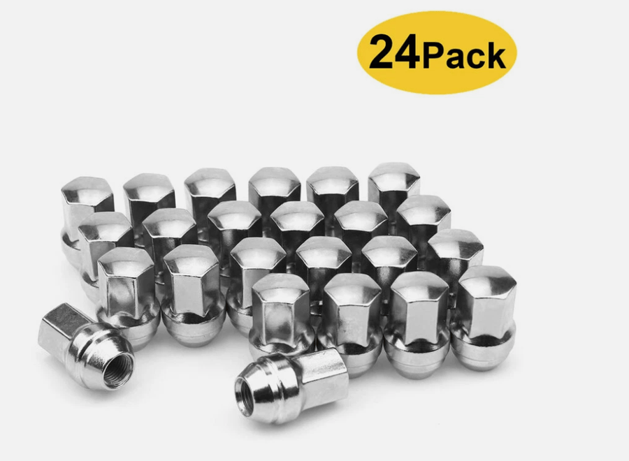 For Chevy Silverado Suburban Tahoe Avalanche Factory Chrome 14x1.5 Lugs Lug Nuts