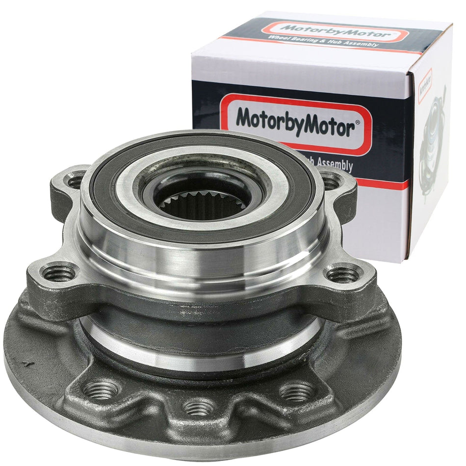 MotoorbyMotor 513389 Front Rear Wheel Bearing and Hub Assembly Fits 2016-2018 Fiat 500X, 2015-2018 Jeep Renegade Low-Runout OE Directly Replacement
