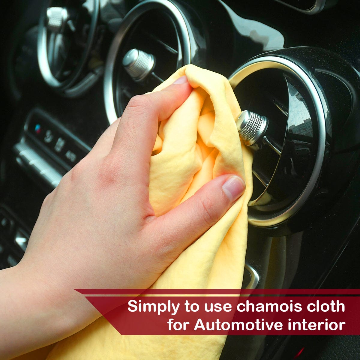 XL PVA Chamois Car Drying Towel 26x17" | Pro Auto Detailing with Storage Tube