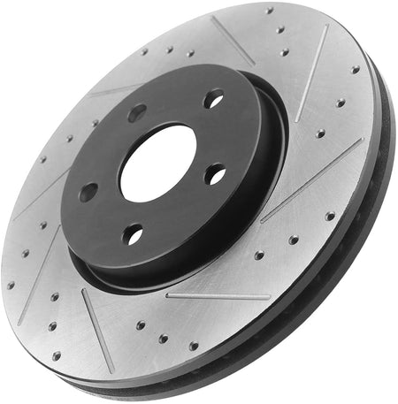 Front Slotted Disc Brake Rotors + Brake Pads For Impala Monte Carlo Lucerne